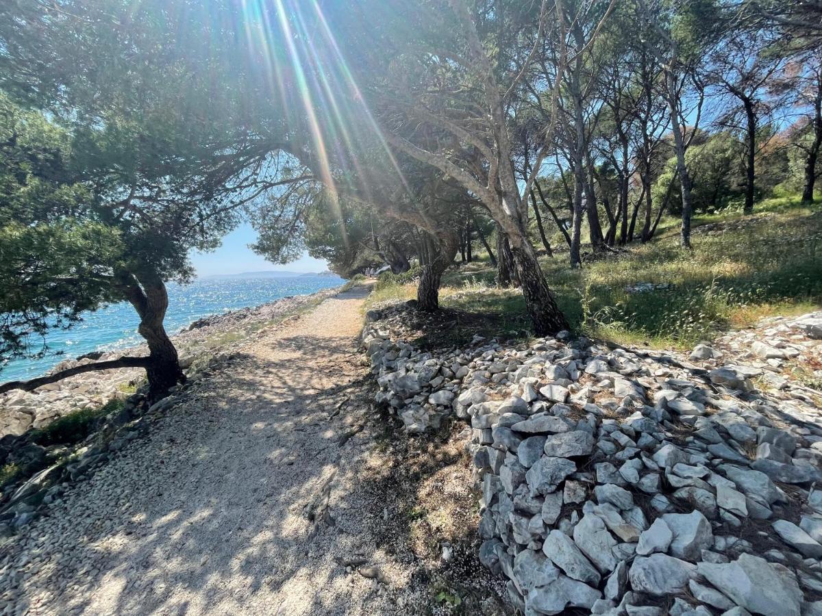 Luxury Seaside Villa With A Classic Mediterranean Olive Garden, A Fully Equipped Professional Kitchen, Pool, Sauna, Padle Boards And Canoe - Miolin Beach House Trogir Kültér fotó